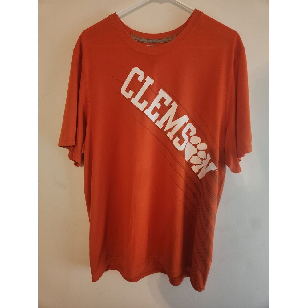 Nike Mens Clemson Tigers Dri Fit Football Orange T-Shirt L  GUC